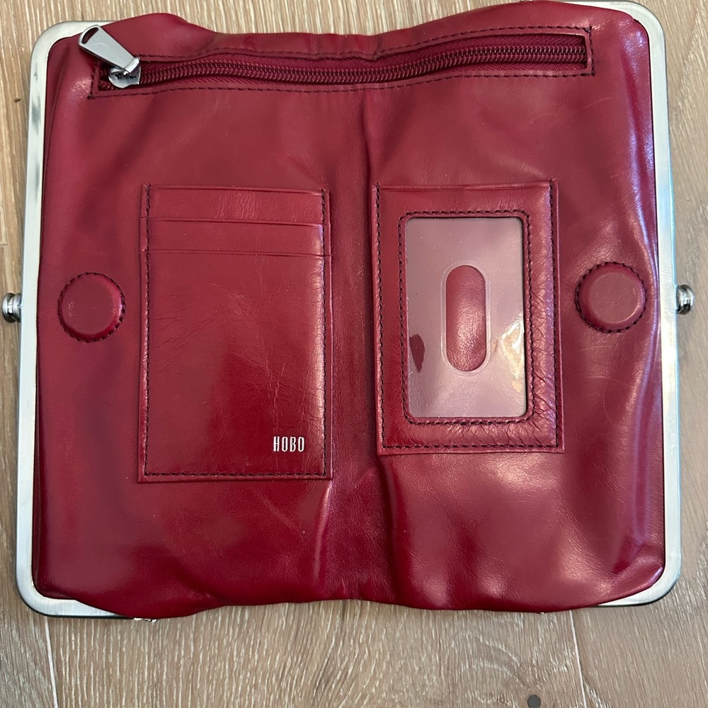 Hobo Red Leather Wallet